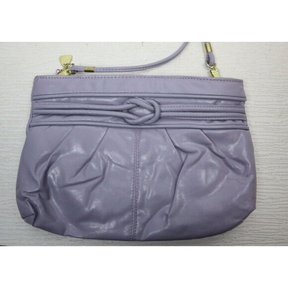 VINTAGE 80s 90s LIGHT PURPLE LAVENDER FAUX LEATHER PURSE - BAG BAZAAR - Picture 3 of 13